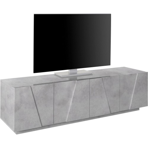 Mobile Moderno Cemento Porta TV 160 Basso Soggiorno Anta Battente Credenza