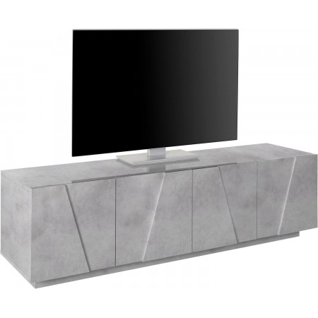 Mobile Moderno Cemento Porta TV 160 Basso Soggiorno Anta Battente Credenza
