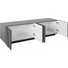Moderno Porta TV Mobile Ardesia 160 Basso Soggiorno Anta Battente Credenza 2