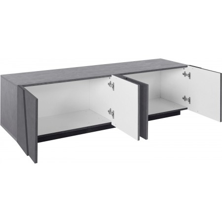 Moderno Porta TV Mobile Ardesia 160 Basso Soggiorno Anta Battente Credenza