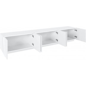 Porta TV Moderno Bianco 240 Basso Mobile Soggiorno Anta Battente Credenza 2