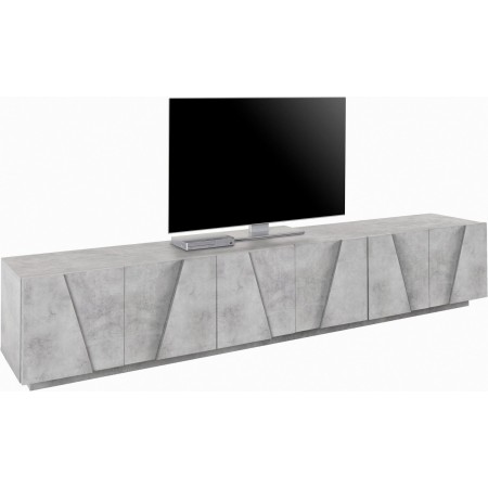 Mobile Moderno Cemento 240 Basso Porta TV Soggiorno Anta Battente Credenza