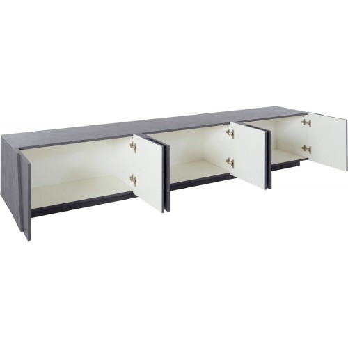 Mobile Moderno 240 Basso Porta TV Ardesia Soggiorno Anta Battente Credenza