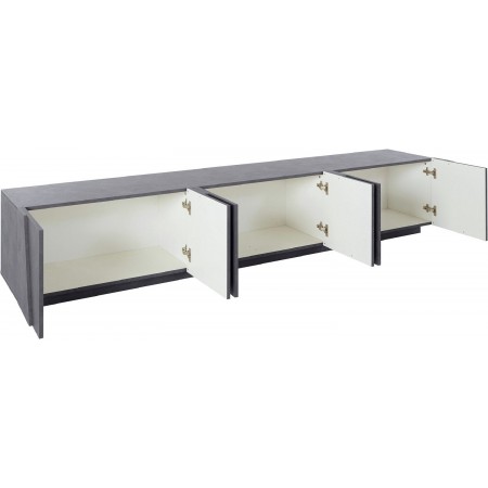 Mobile Moderno 240 Basso Porta TV Ardesia Soggiorno Anta Battente Credenza