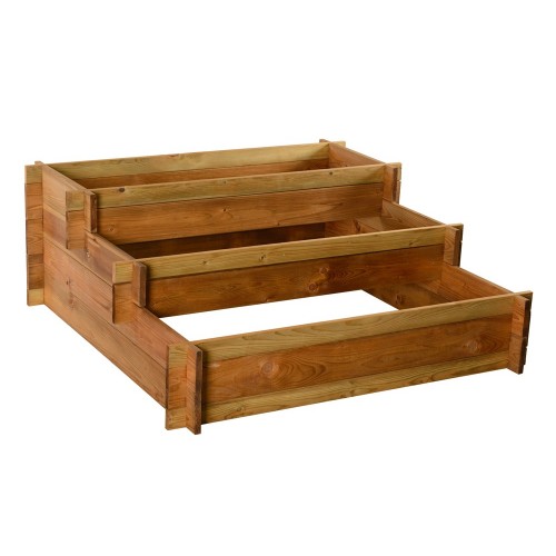 Fioriera 120x120 Orto Rialzato Urbano da Balcone Giardino Aiuola Vaso in Legno