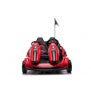 Go Kart Auto Elettrica Rosso Ruote Macchina per Bambino a Batteria 24 V 2