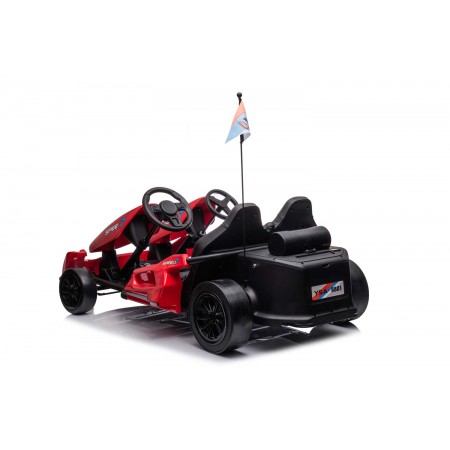 Go Kart Auto Elettrica Rosso Ruote Macchina per Bambino a Batteria 24 V