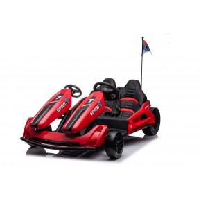 Go Kart Auto Elettrica Rosso Ruote Macchina per Bambino a Batteria 24 V