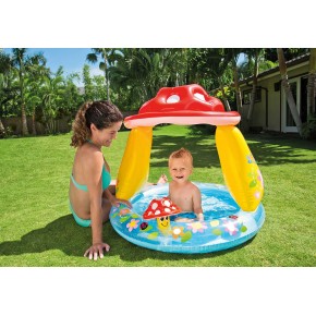 Piscina Gonfiabile per Bambini Fungo Intex Esterno Parco Giochi Acquatico 2
