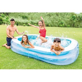 Piscina Gonfiabile Rettangolare per Famiglia Fuori Terra Giardino Estate 2