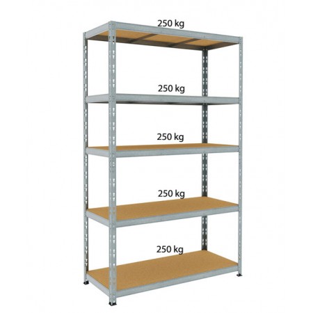 Scaffalatura in Metallo 5 Ripiani 120x50 Scaffali ad Incastro Modulare