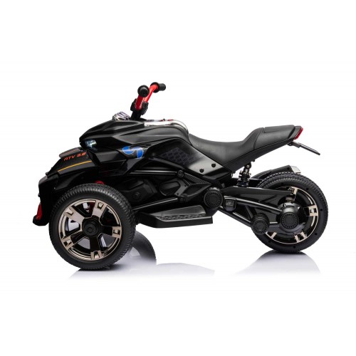 Macchina Bambino Mini Quad ATV 3.0 Elettrico Nero Cavalcabile a Batteria