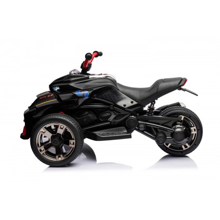 Macchina Bambino Mini Quad ATV 3.0 Elettrico Nero Cavalcabile a Batteria