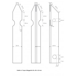 10 Paletti per Recinzione a T 250 cm 30x30 in Ferro Zincato Pali Metallo 2