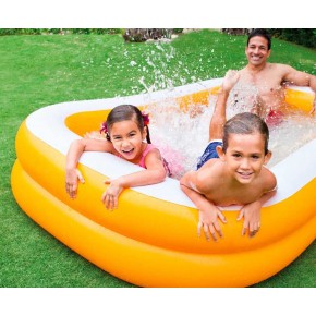 Piscina Anelli Gonfiabile Estate Rettangolare per Famiglia Fuori Terra 2