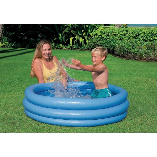 Piscina Gonfiabile per Bambini Blu da Esterno Giardino Gioco Bimbi Estate