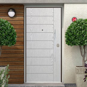 Porta di sicurezza per Esterno Blindata con Pannello Bianco Pantografato