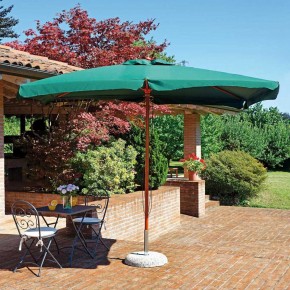 Ombrellone Rettangolare 2x3 Mt Tavolo Terrazzo Estate Giardino Verde Ombra 2