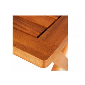 Tavolo Pieghevole 70x70 da Balcone Giardino in Legno Quadrato Esterno 2