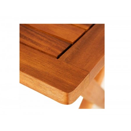 Tavolo Pieghevole 70x70 da Balcone Giardino in Legno Quadrato Esterno