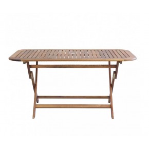 Tavolo Pieghevole Legno Rettangolare 150x80 da Balcone Giardino Esterno 2