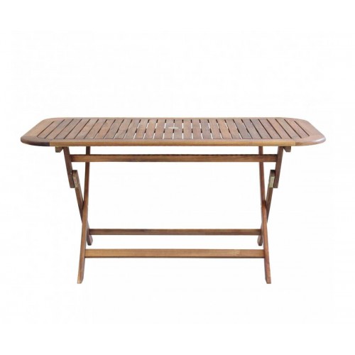 Tavolo Pieghevole Legno Rettangolare 150x80 da Balcone Giardino Esterno