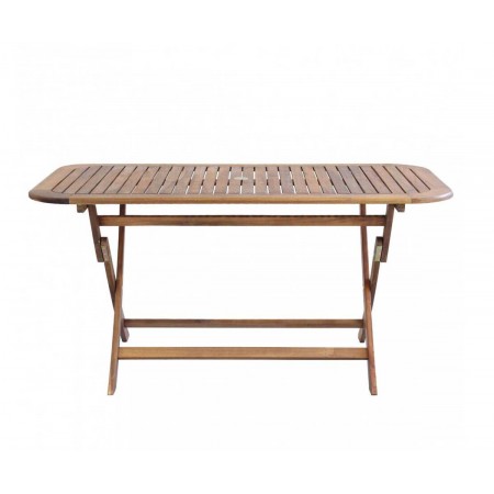 Tavolo Pieghevole Legno Rettangolare 150x80 da Balcone Giardino Esterno