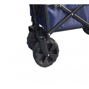 Carrello Blu Tessuto Portatutto 4 Ruote Carretto da Giardino Spesa 80 Kg 2