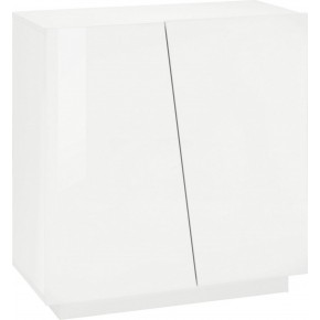 Scarpiera con 2 Ante Battenti Mobile da Ingresso Bianco Lucido in Legno 2