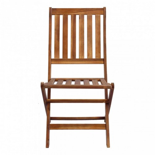 Set 2 Sedie Pieghevole in Legno Acacia Poltrona Salvaspazio da Giardino