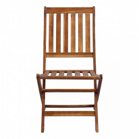 Set 2 Sedie Pieghevole in Legno Acacia Poltrona Salvaspazio da Giardino