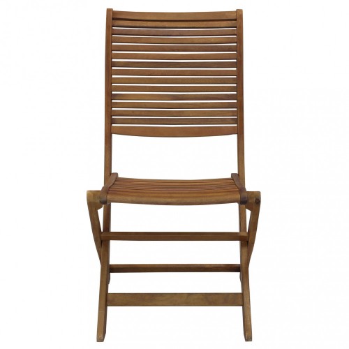 Set 2 Sedie Pieghevole in Legno Acacia Poltrona Salvaspazio da Giardino