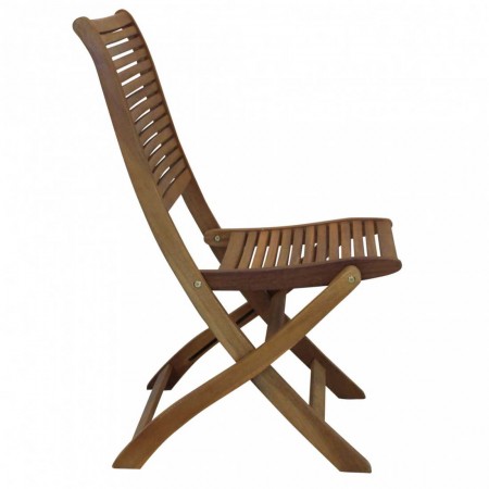 Set 2 Sedie Pieghevole in Legno Acacia Poltrona Salvaspazio da Giardino