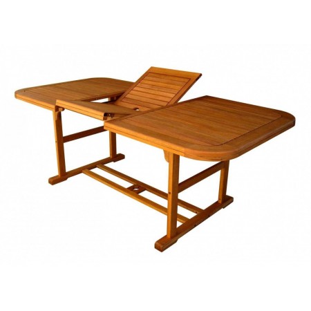 Tavolo da Giardino Rettangolare 150x90 Allungabile in Legno per Esterno