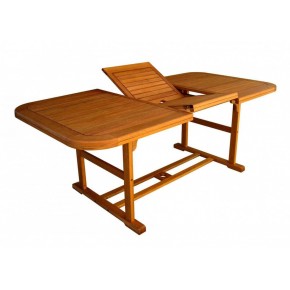 Tavolo da Giardino Rettangolare 150x90 Allungabile in Legno per Esterno 2