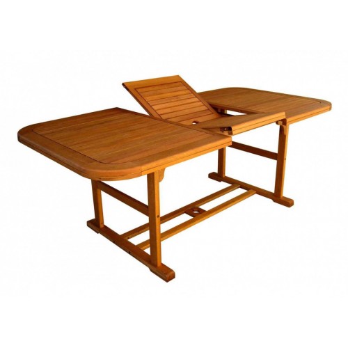 Tavolo da Giardino Rettangolare 150x90 Allungabile in Legno per Esterno