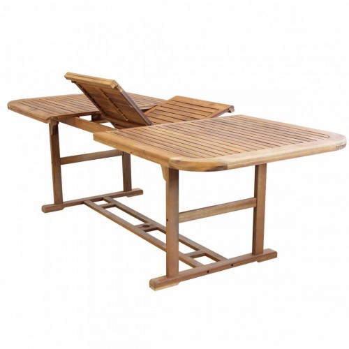 Tavolo 180x100 Allungabile in Legno da Giardino Rettangolare per Esterno