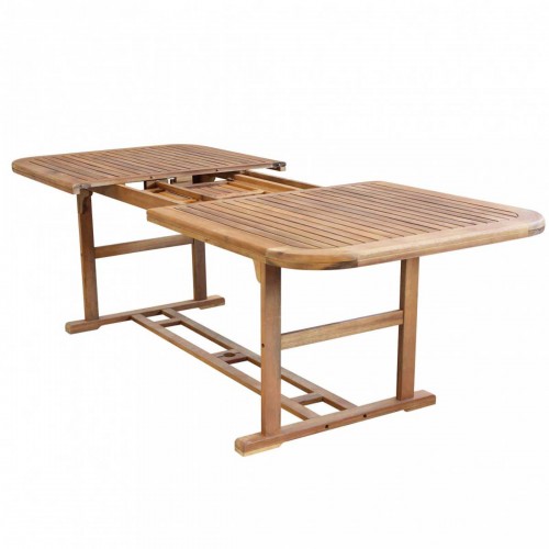 Tavolo 180x100 Allungabile in Legno da Giardino Rettangolare per Esterno