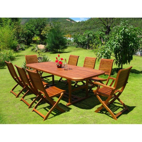 Tavolo 180x100 Allungabile in Legno da Giardino Rettangolare per Esterno