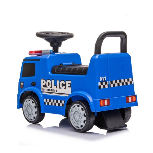 Macchina Cavalcabile Polizia a Spinta Senza Pedali per Bambini Ride On