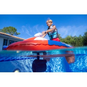Moto d'Acqua Gonfiabile per Bambini Elettrica a Batteria per Piscina Mare 2