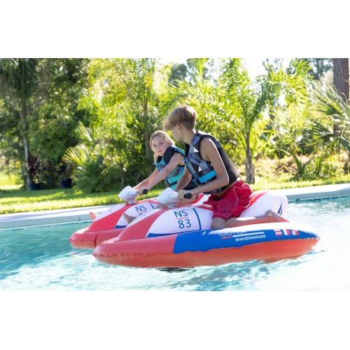 Moto d'Acqua Gonfiabile per Bambini Elettrica a Batteria per Piscina Mare
