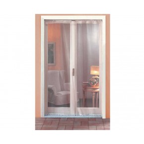 Zanzariera Tenda Panna per Porta Finestra con Ganci e Occhielli 150x250 cm