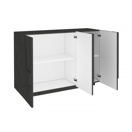 Mobile Ardesia con 3 Ante Credenza Moderna per Soggiorno 120 cm Basso