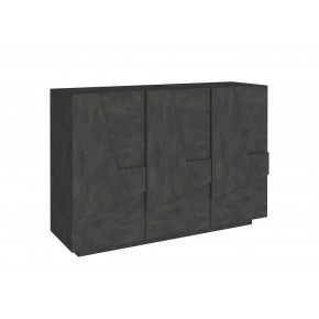 Mobile Ardesia con 3 Ante Credenza Moderna per Soggiorno 120 cm Basso 2