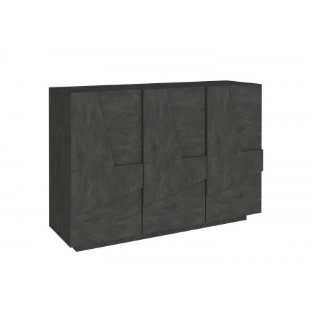 Mobile Ardesia con 3 Ante Credenza Moderna per Soggiorno 120 cm Basso
