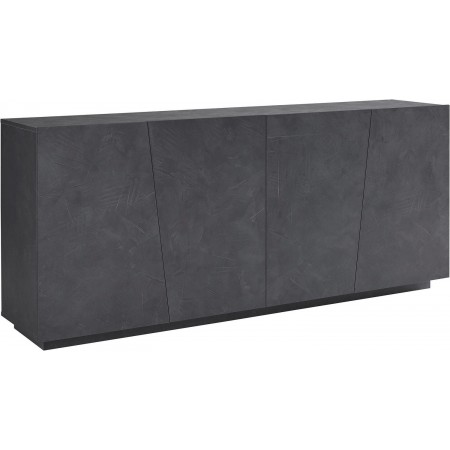 Mobile Ardesia 200 cm Basso con 4 Ante Credenza Moderna per Soggiorno