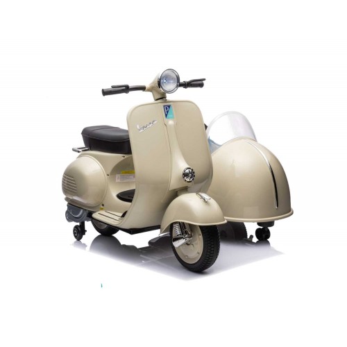 Piaggio Vespa con Sidecar Rosso Moto Elettrica da Bambini a Batteria 12 V