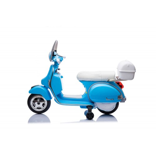 Piaggio Vespa Full Napoli Blu Moto Elettrica da Bambini Batteria 12 V