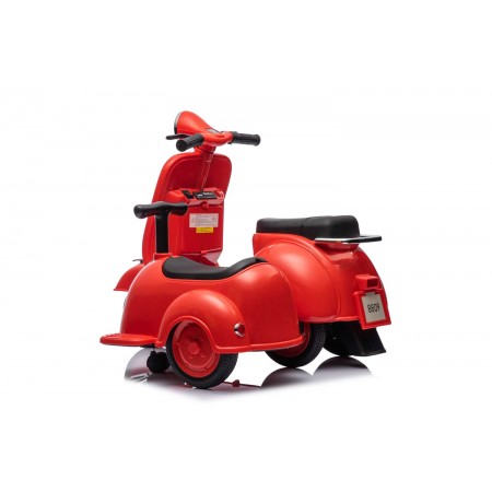 Piaggio Vespa con Sidecar Rosso Elettrica da Bambini a Batteria 6V